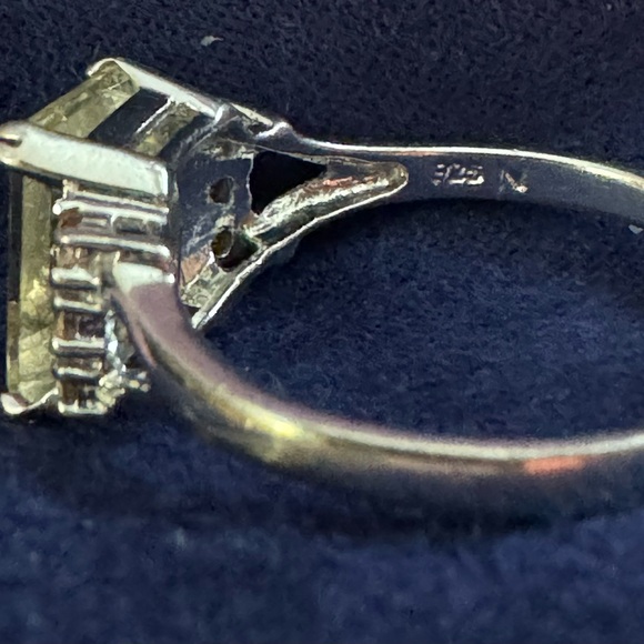 Yellow Labradorite and Andalusite - Rhodium Over Sterling Silver Ring 2.93ctw - Picture 3 of 4